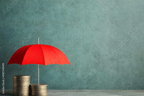 Wallpaper Mural Financial protection plan against recession. investment and saving concept. Torontodigital.ca