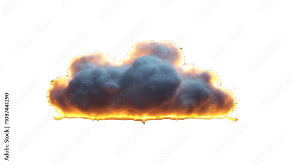 Blue Abstract Cloud Illuminated with Soft Radiant Light Blue Abstract Cloud Illuminated with Soft Radiant Light