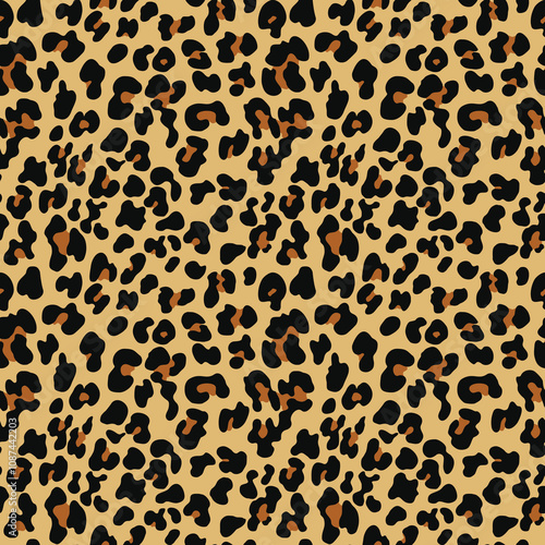 
leopard skin texture, seamless animal print, fashionable modern textile pattern