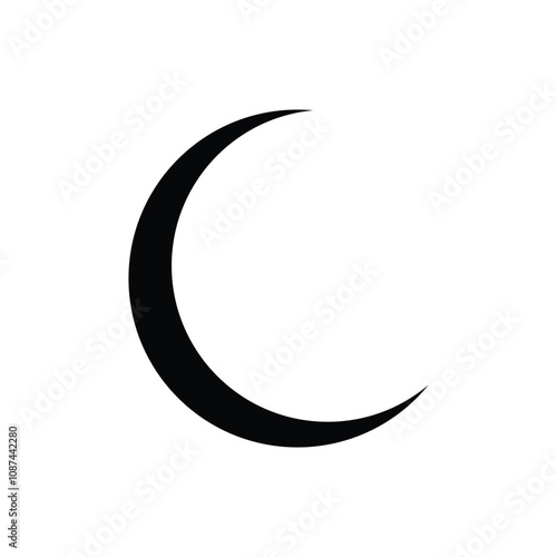 illustration of a crescent moon and star. Islamic symbol. Islamic icons can be used for the month of Ramadan, Eid and Eid Al-Adha. for logo, website and poster designs. vector