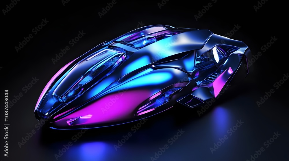 3D render of a sleek, blue metallic object with subtle purple glow accents, set against a black background. It features a minimalistic, futuristic design with abstract tech details. 3D render of a sleek, blue metallic object with subtle purple glow accents, set against a black background. It features a minimalistic, futuristic design with abstract tech details.