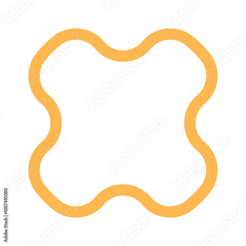 Curvy shape outline frame element