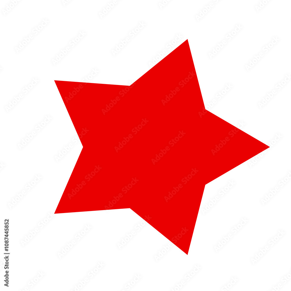 red star isolated on white red star isolated on white