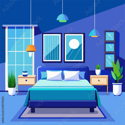 The modern bedroom interior design