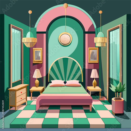 The modern bedroom interior design