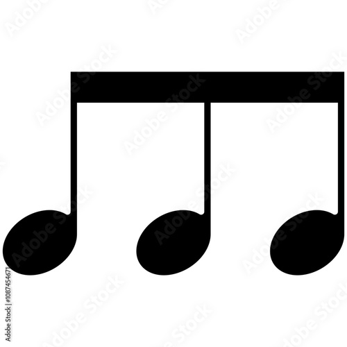 Foto triplet beam eighth note music or musical symbol