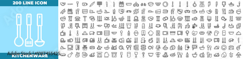 Kicthenware Outline Icon Pack