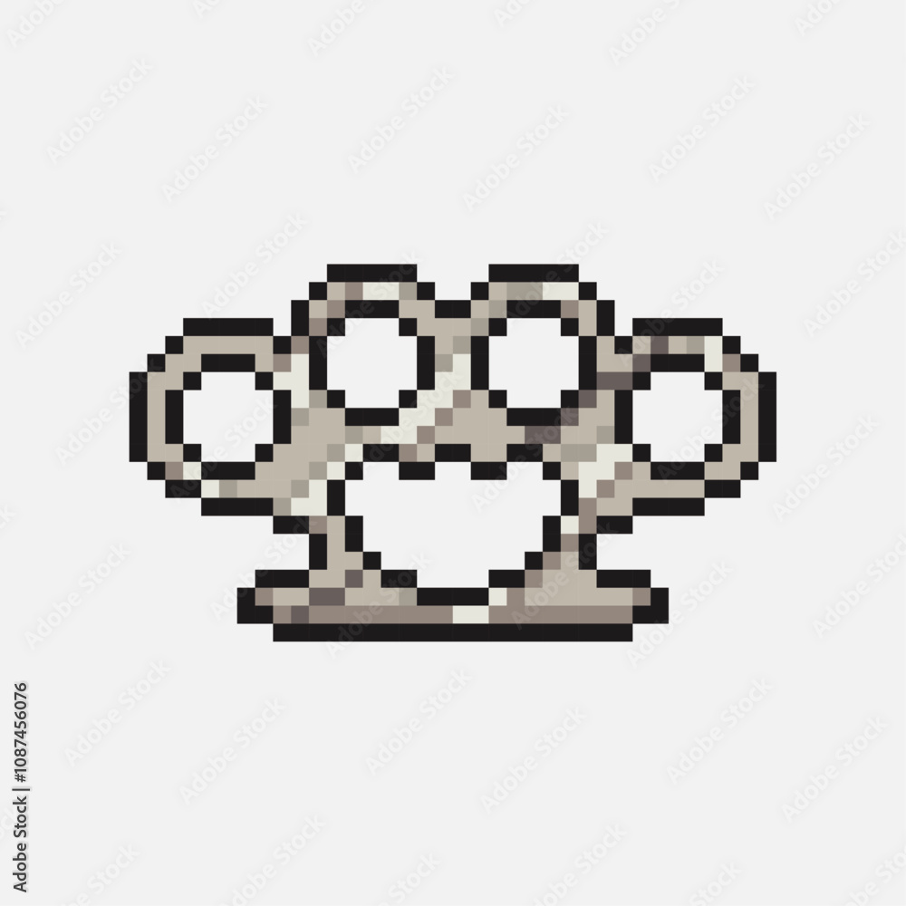Fototapeta premium knuckles punch icon pixel art