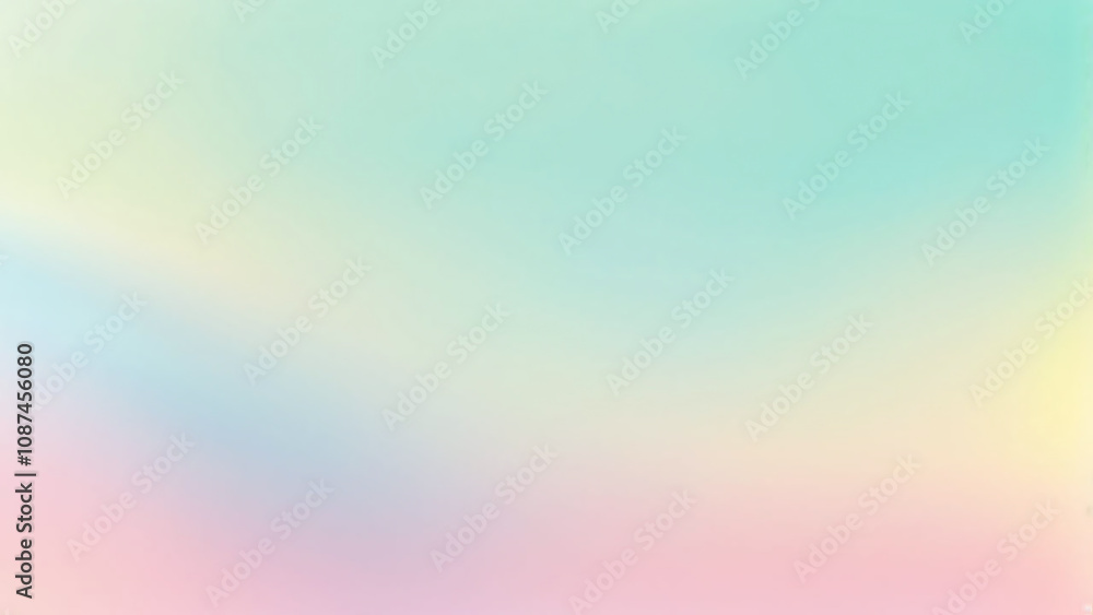 Mint green, pastel pink, baby blue, and pale yellow smooth simple color transition gradient background Mint green, pastel pink, baby blue, and pale yellow smooth simple color transition gradient background