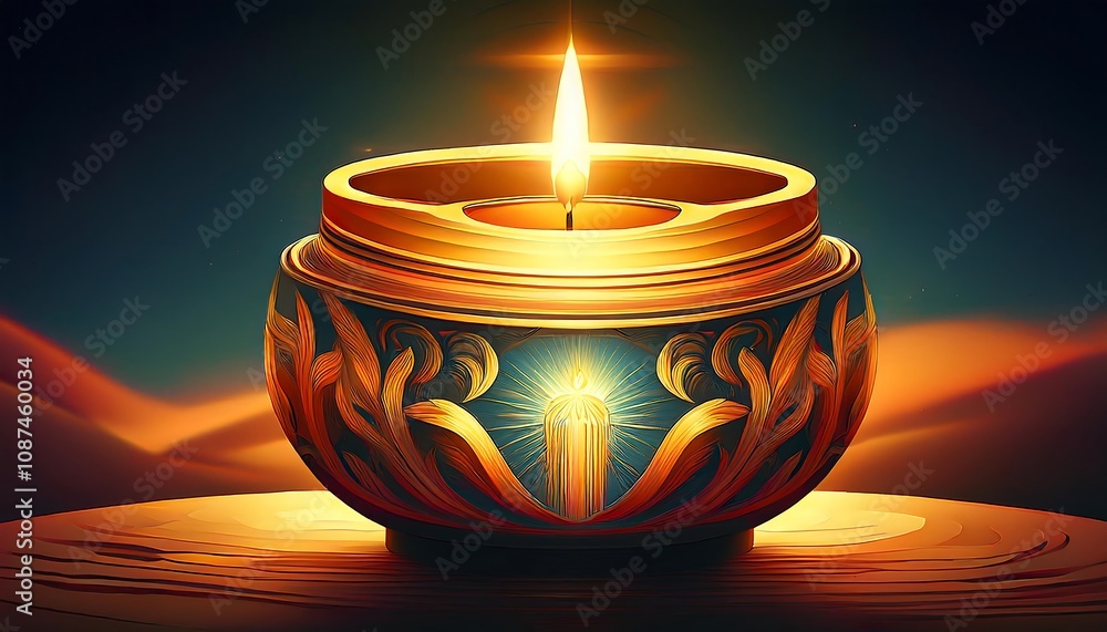 Candle symbolising Jesus as the Light of the World. Christian symbols and icons. Candle symbolising Jesus as the Light of the World. Christian symbols and icons.