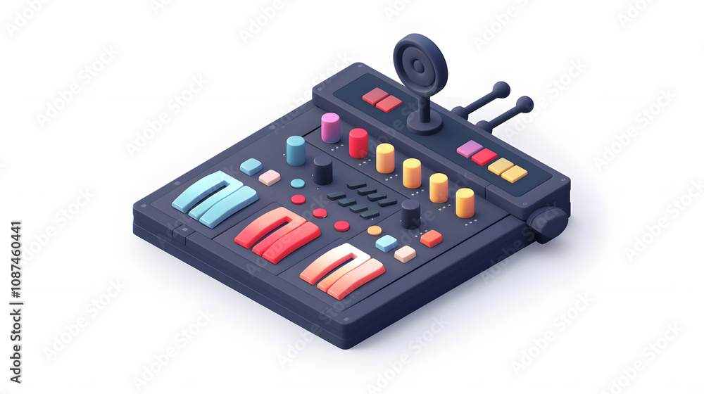 Editing Console icon isometric Cartoon 3D Editing Console icon isometric Cartoon 3D