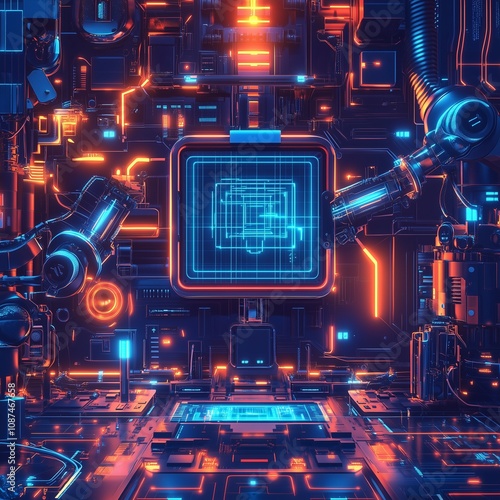 Close-up of an electronic circuit board with components and connections