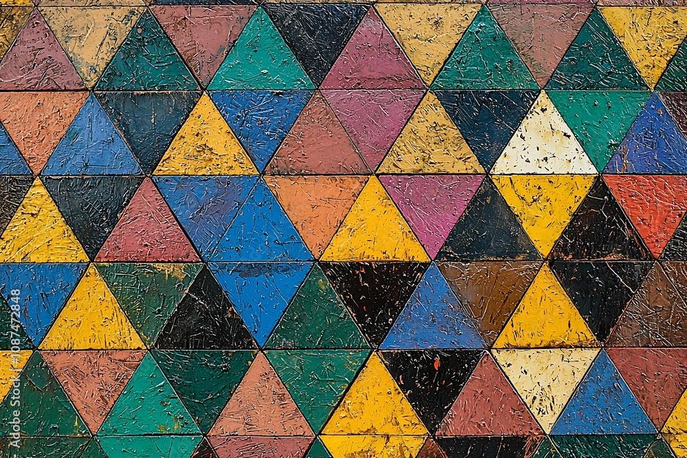 Vibrant Geometric Patterns: A Colorful Array of Triangles Vibrant Geometric Patterns: A Colorful Array of Triangles