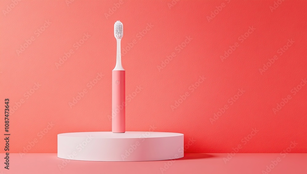Modern Electric Toothbrush on Minimalist Display Modern Electric Toothbrush on Minimalist Display