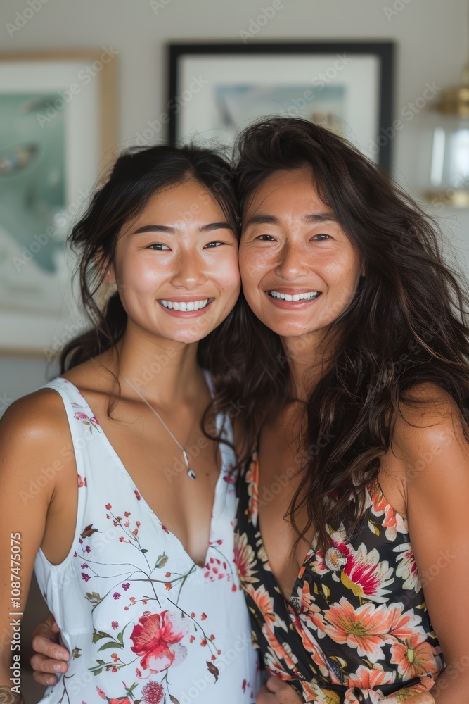 Heartwarming Portrait of a Loving Mother and Daughter Sharing a Joyful Moment Together at Home Heartwarming Portrait of a Loving Mother and Daughter Sharing a Joyful Moment Together at Home