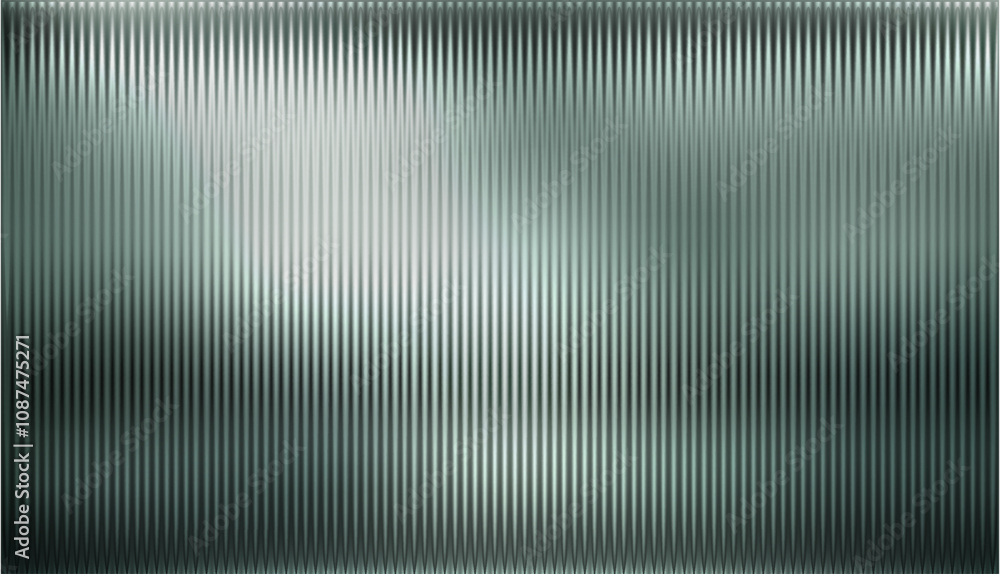 Dark grey green ribbed glass. Vector ribbed glass texture background ...
