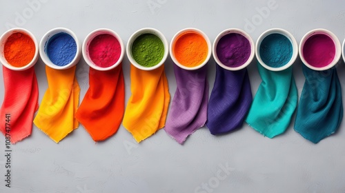 Dyeing fabrics with natural pigments, handcrafted, ecofriendly art photo