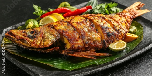 Wallpaper Mural Delicious traditional fried pomfret fish prepared on a tawa. This traditional tawa fried pomfret fish showcases unique flavors and a crispy texture, perfect for seafood lovers seeking authentic taste. Torontodigital.ca