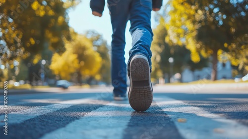 Accident, near a school, distracted driving results in a tragic outcome for a young pedestrian photo