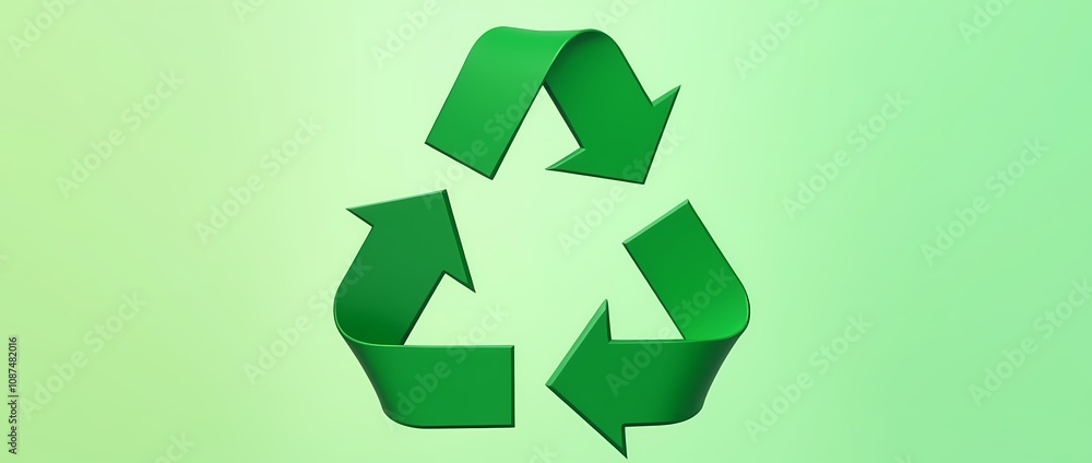 Green recycling sign, eco-recycling concept Green recycling sign, eco-recycling concept