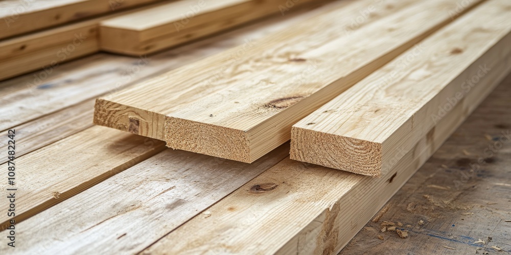 Building a wooden floor using quality lumber showcases the craftsmanship involved in wooden floor construction. This wooden floor highlights the elegance and durability of lumber materials.