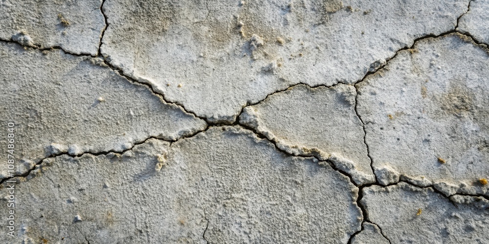 Obraz premium A detailed close-up of cracked, weathered, and eroded earth revealing the natural process of erosion and the intricate network of cracks that form as a result.