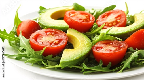 Vibrant Nutrient-Dense Vegetable Salad Close-Up on White Plate