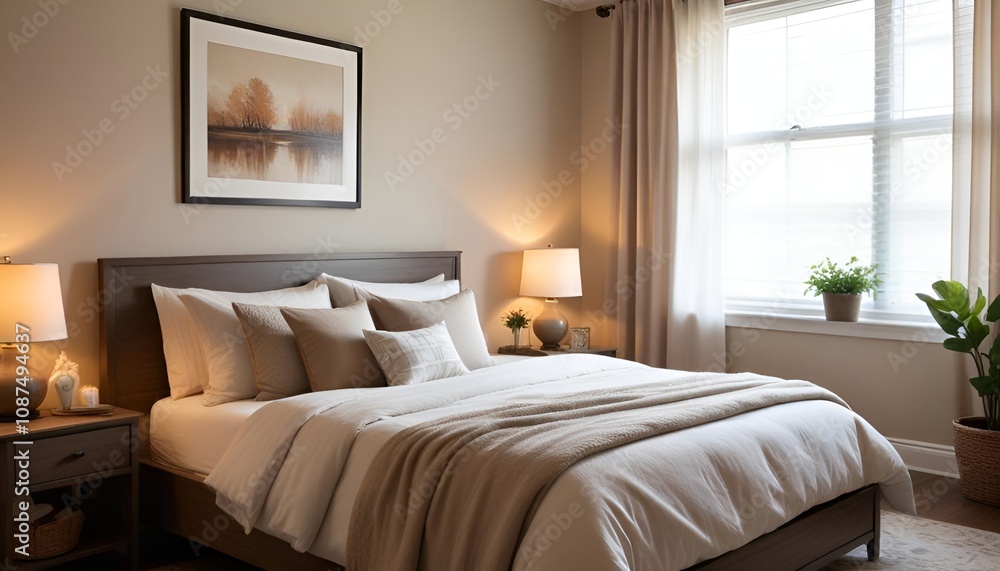 Fototapeta premium Interior bedroom design 