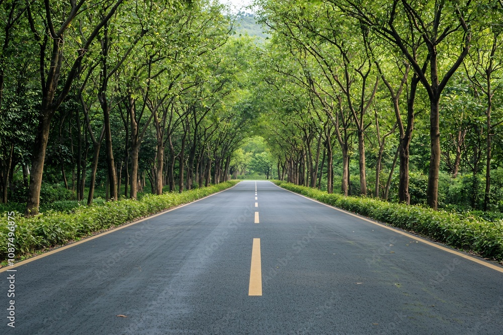 Serene Tree-Lined Road Inviting Exploration and Peaceful Journeys Serene Tree-Lined Road Inviting Exploration and Peaceful Journeys
