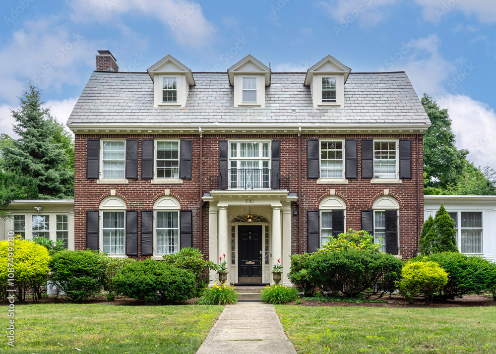 Classic Colonial Revival Two-Story Brick Family House with Symmetrical Design in Newton, Massachusetts, USA
Classic Colonial Revival Two-Story Brick Family House with Symmetrical Design in Newton, Massachusetts, USA