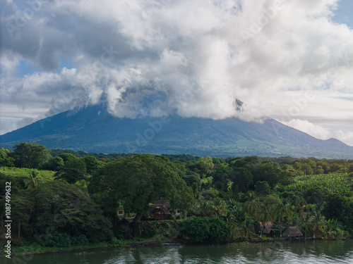 Ometepe island lake shore photo