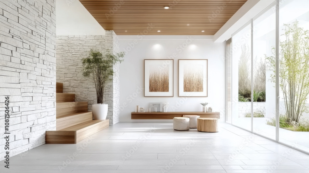 Coastal interior design of modern entrance hall Coastal interior design of modern entrance hall