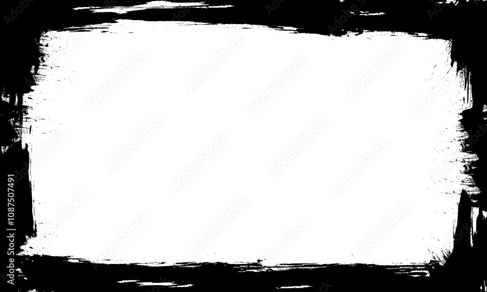 black ink brush painting blank space frame border picture artistic grunge graphic element black ink brush painting blank space frame border picture artistic grunge graphic element