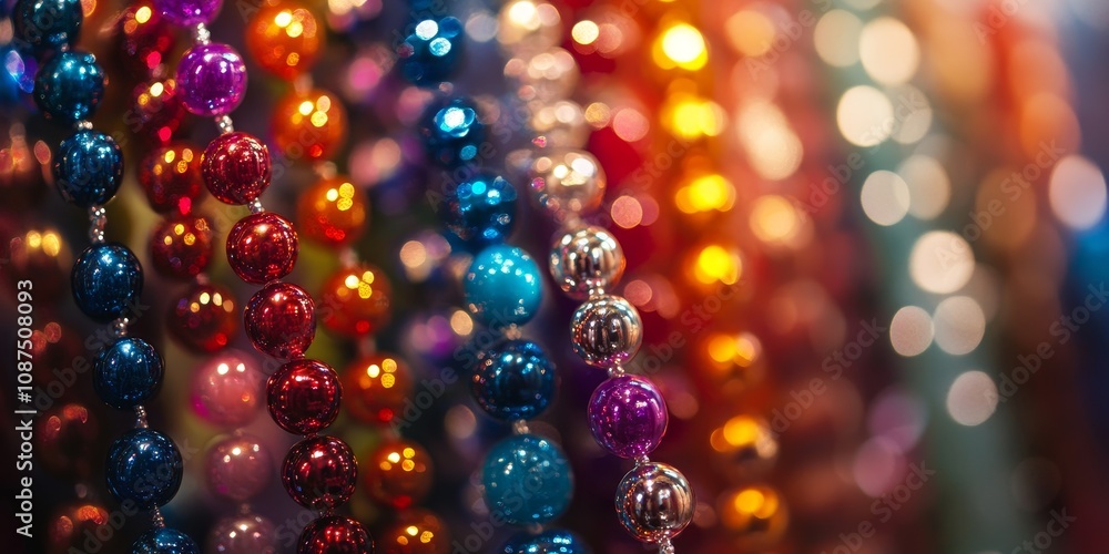 Close up photo featuring shining beads that capture light beautifully, showcasing the intricate details and vibrant colors of the shining beads for an eye catching visual experience. Close up photo featuring shining beads that capture light beautifully, showcasing the intricate details and vibrant colors of the shining beads for an eye catching visual experience.