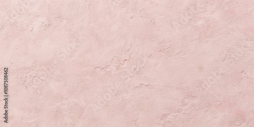 A soft, delicate pink wall with a textured plaster finish, perfect for a minimalist or feminine design aesthetic.