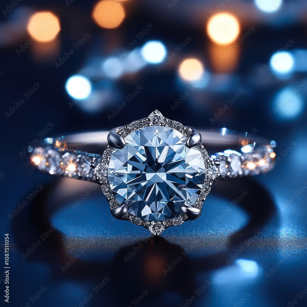 Jewellery ring against on background Jewellery ring against on background
