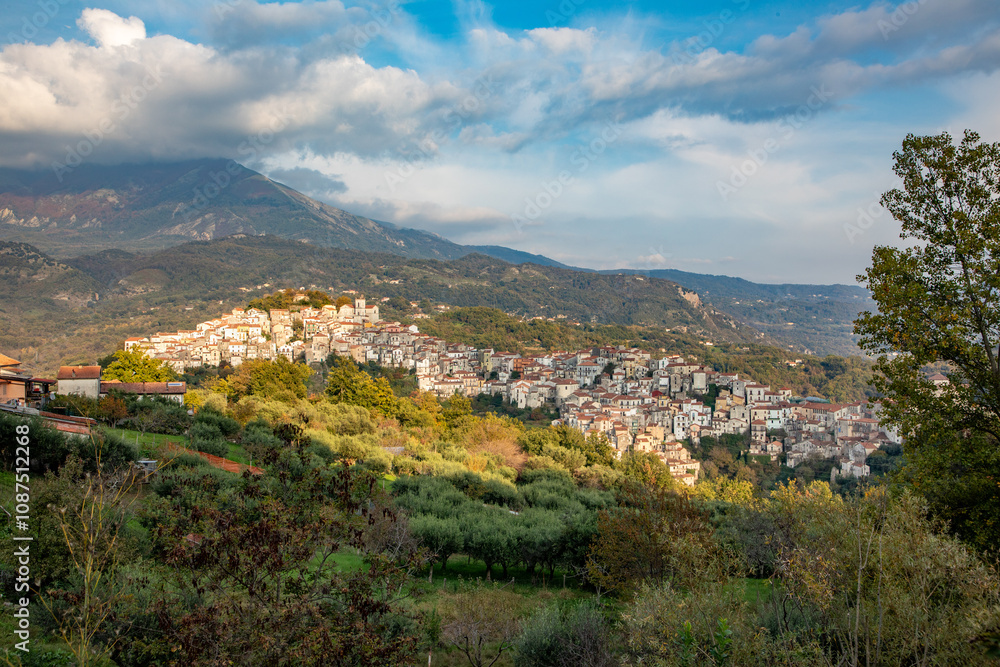 scenic skyline of Rivello old town scenic skyline of Rivello old town