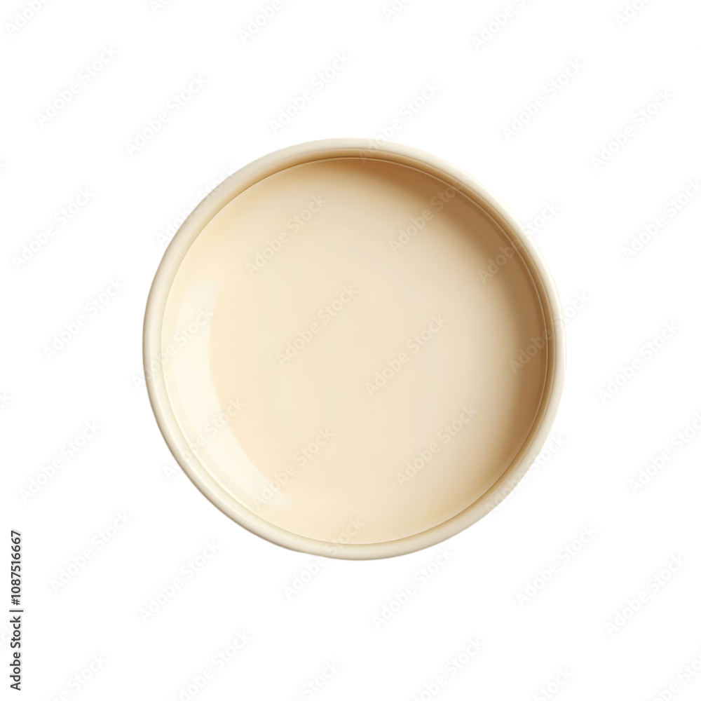 Cream Top View on Transparent Background Cream Top View on Transparent Background