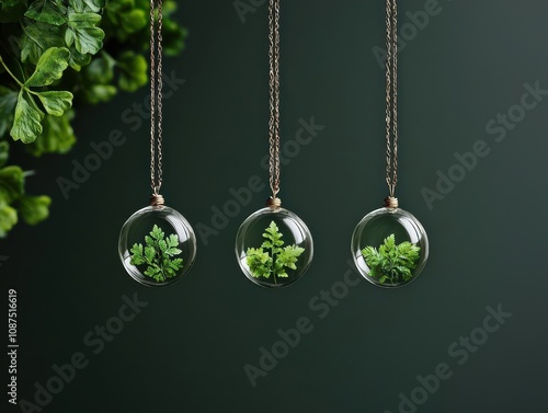 Creating plantinspired jewelry from sustainable resin, handmade, natural fashion photo