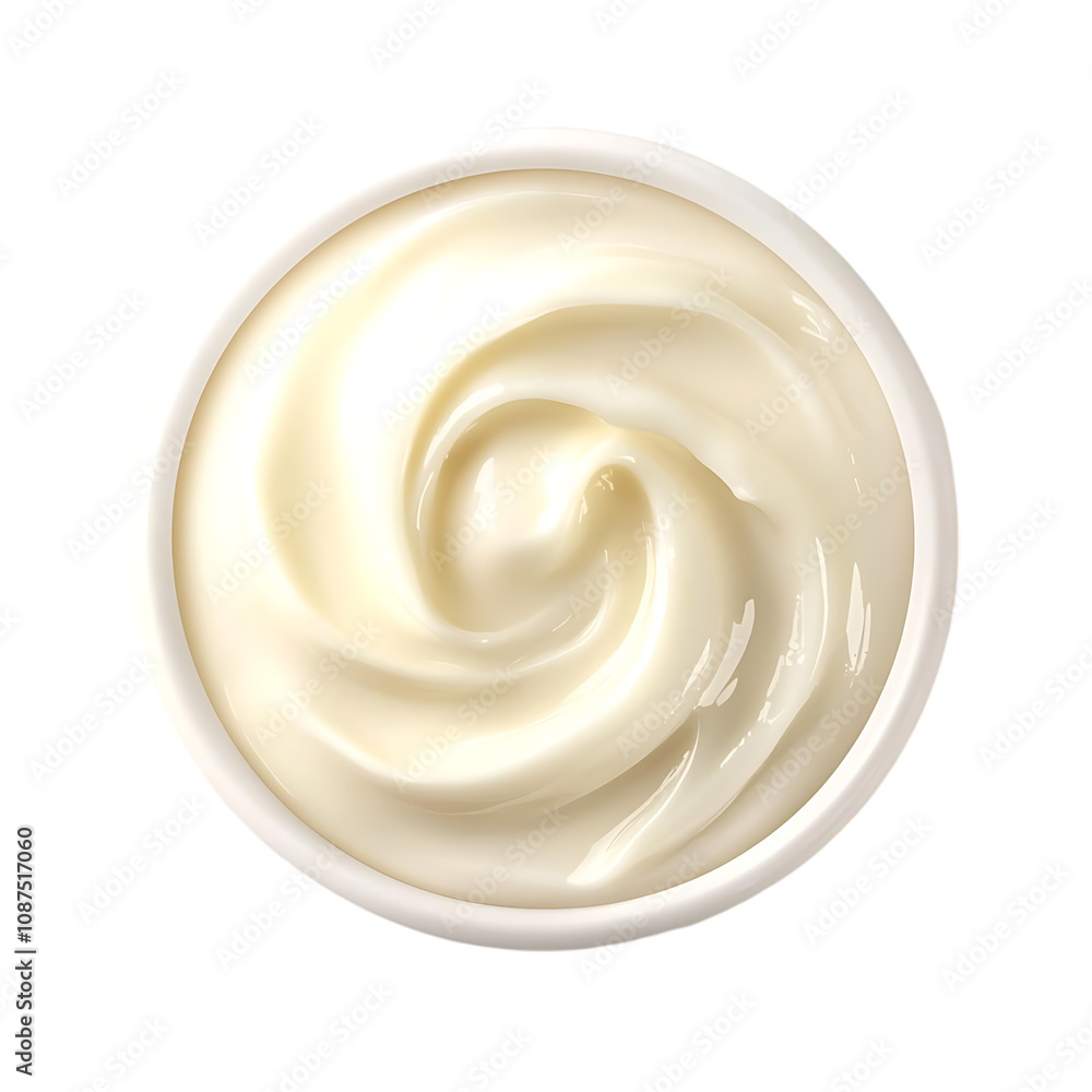 Cream Top View on Transparent Background Cream Top View on Transparent Background