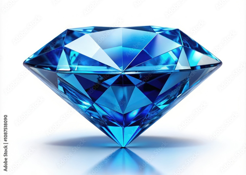 Blue Diamond Silhouette Isolated on Clear Background for Elegant Design and Luxury Themes Blue Diamond Silhouette Isolated on Clear Background for Elegant Design and Luxury Themes