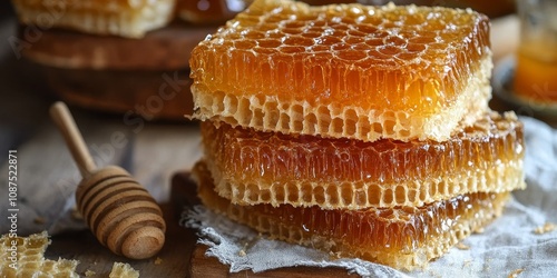 Delicious honeycomb bread known as Khaliat Nahl, this delightful treat is characterized by its unique texture and flavor, making Khaliat Nahl a favorite for sweet enthusiasts everywhere. photo