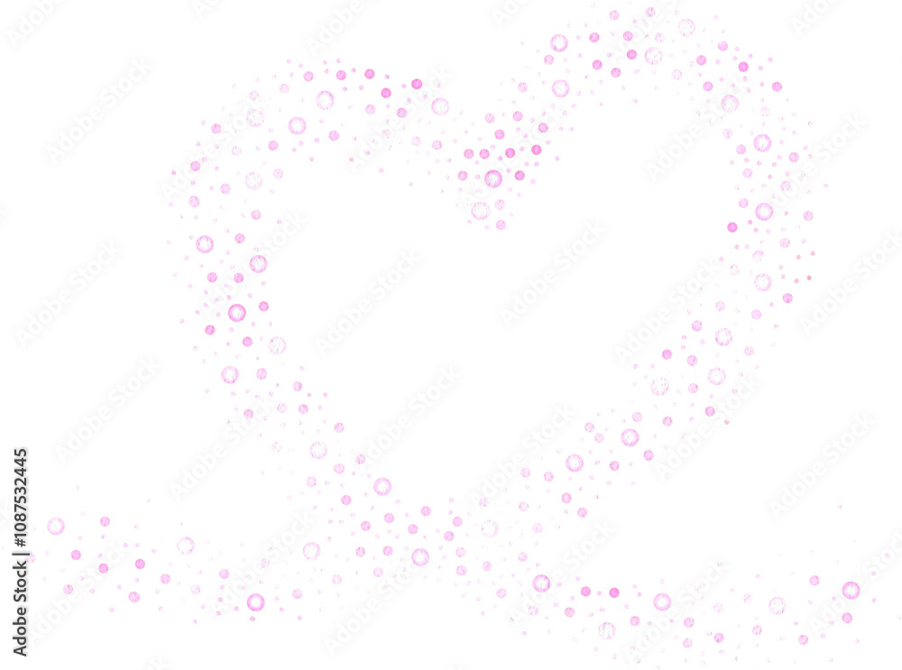 Hand-drawn tiny pink glitter hearts Watercolor Hand-drawn tiny pink glitter hearts Watercolor