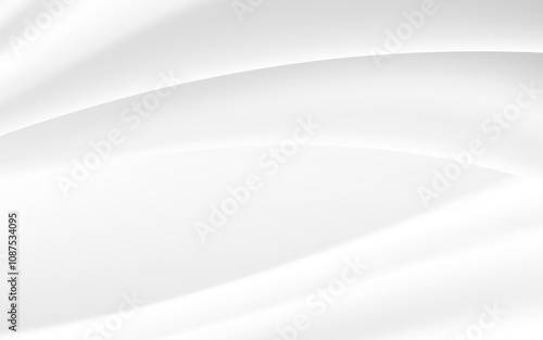 Soft white curves flow gracefully across a bright background, creating a sense of calm