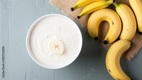 Banana with yogurt 