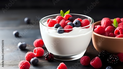 Berry and yogurt 