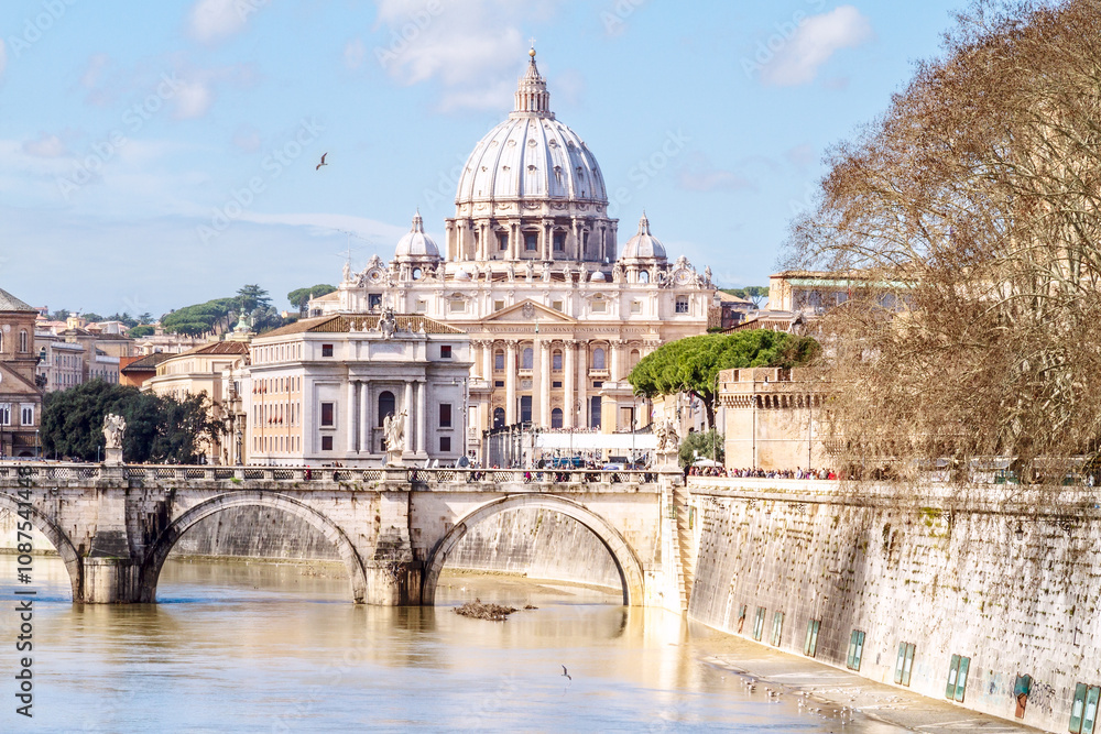 Fototapeta premium St peter's basilica, next jubilee 2025
