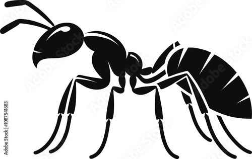 ant silhouette vector artwork illustration