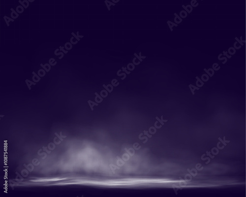 Smoke on dark atmospheric background with low fog drifting across ground soft gradients .

