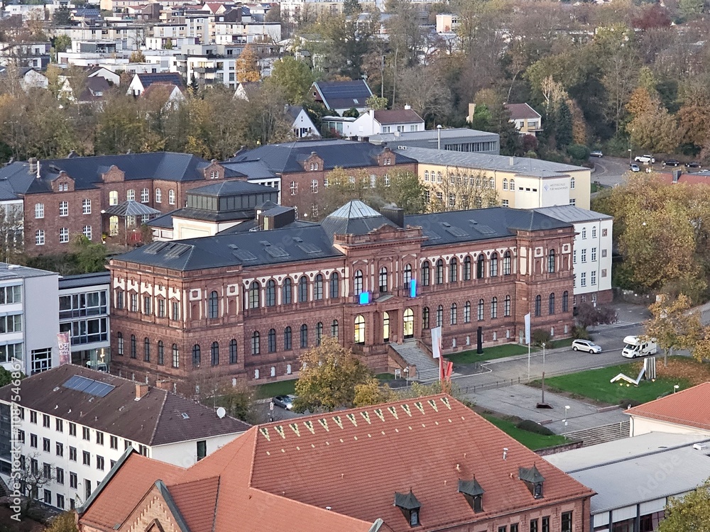 Kaiserslautern Panorama von oben bei Sonnenuntergang